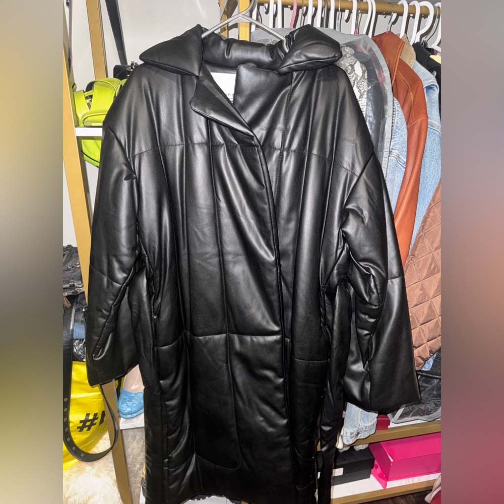 PROENZA SCHOULER Black faux leather coat - Picture 3 of 7
